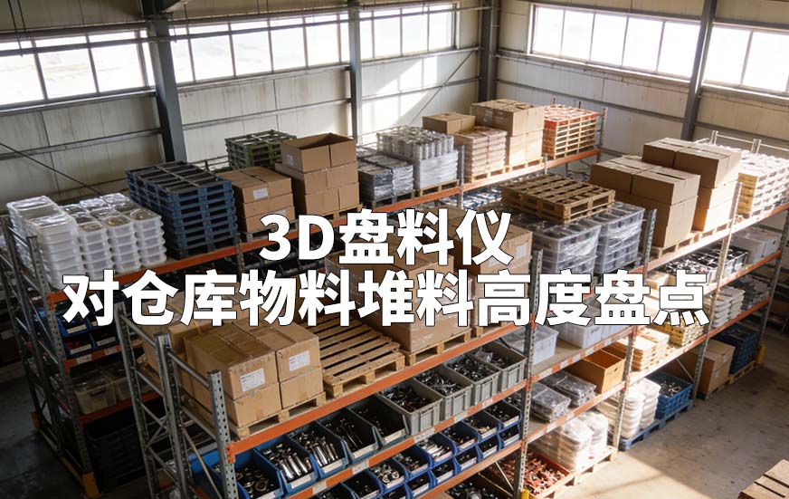 3D盤料儀如何對(duì)倉(cāng)庫(kù)物料堆料高度盤點(diǎn)